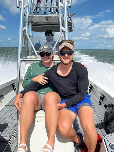 Two anglers enjoying a fishing trip