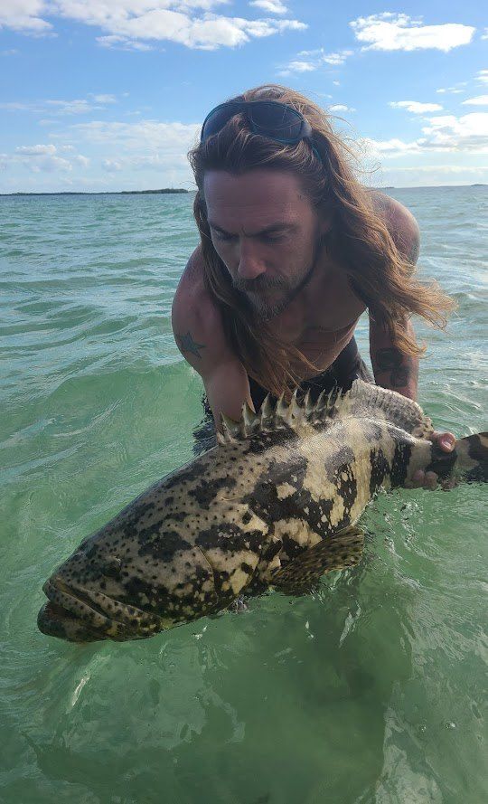 One fisherman with a big 29-inch catch