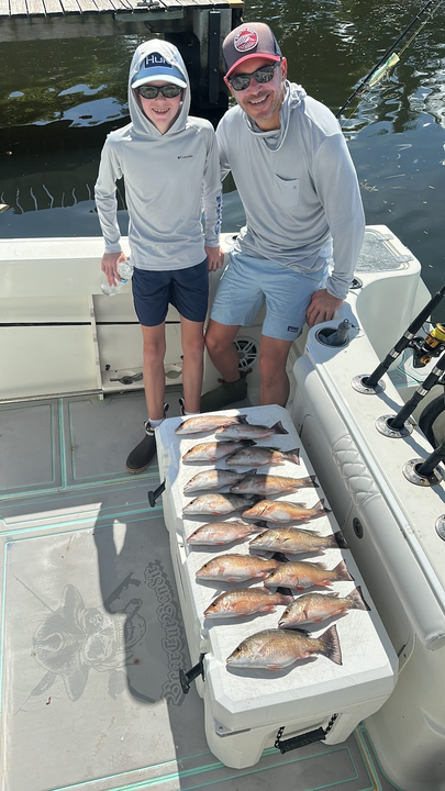 Nice grey snapper action today using deep sea jigging and trolling techniques!