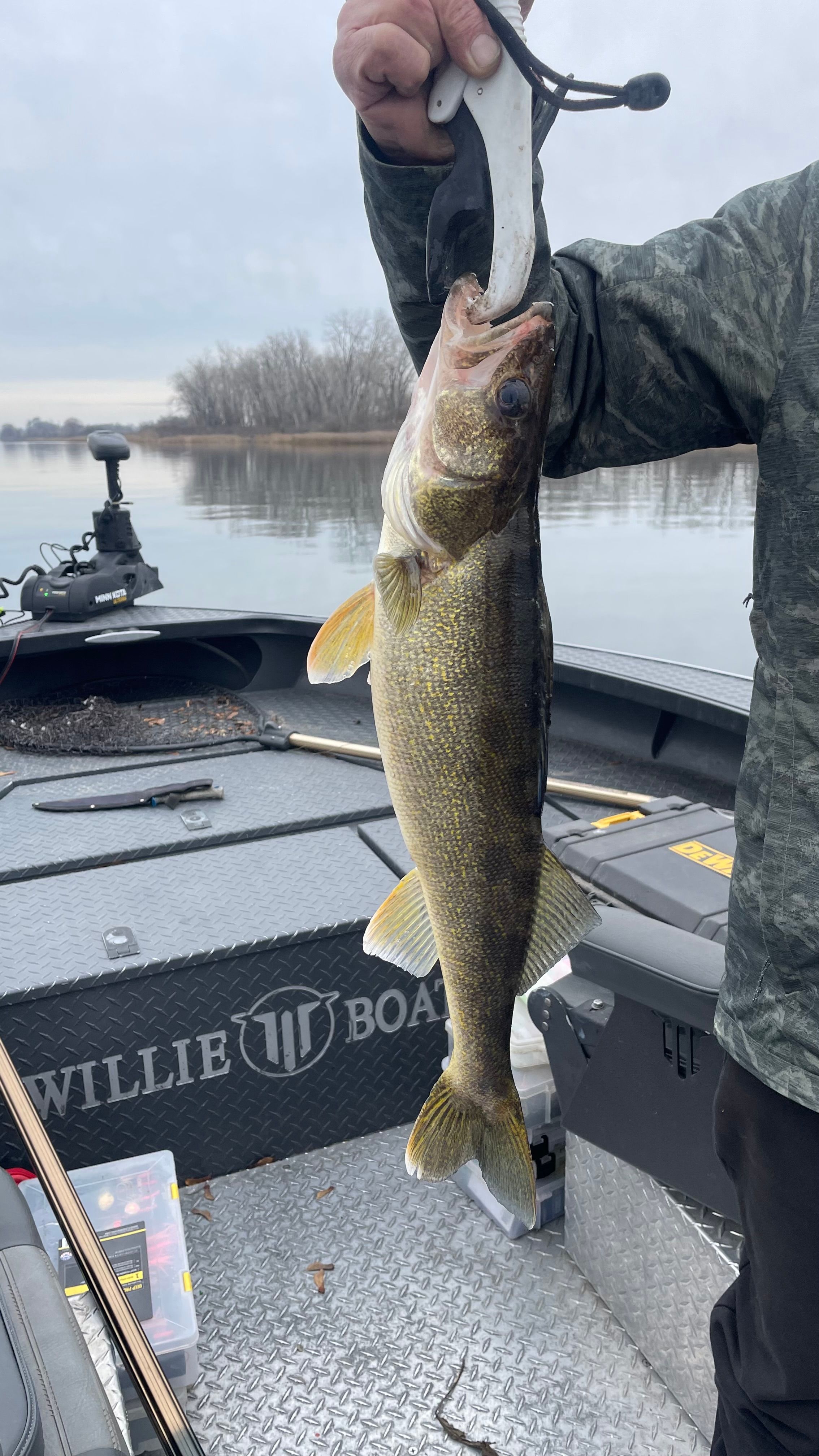 Angler fishing in unknown location