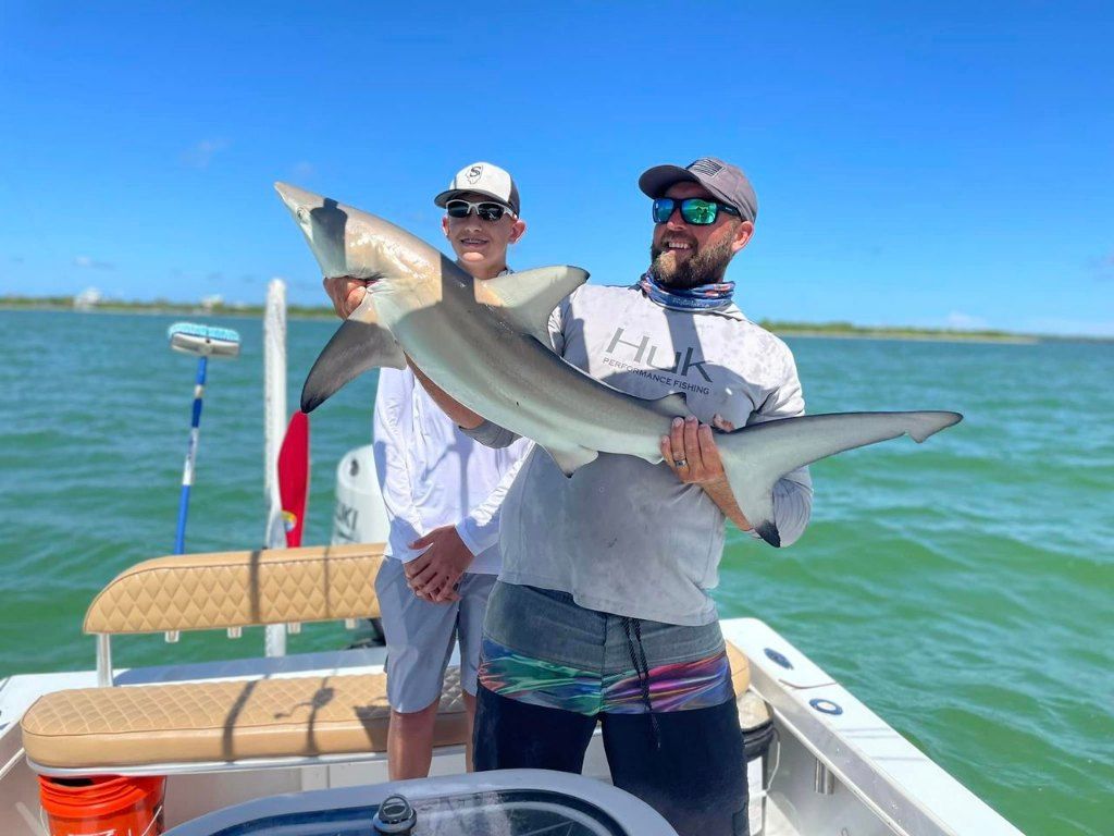 A great catch of an Atlantic Sharpnose Shark, a 27-inch fish