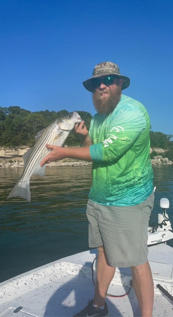 Striped bass caught while fishing