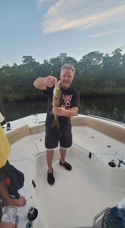 Angler fishing at an unknown location
