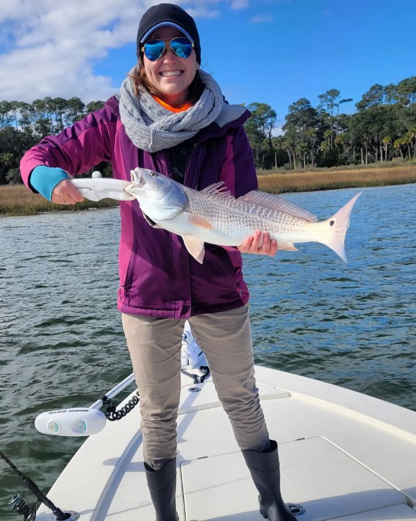 Redfish caught while fishing, location unknown