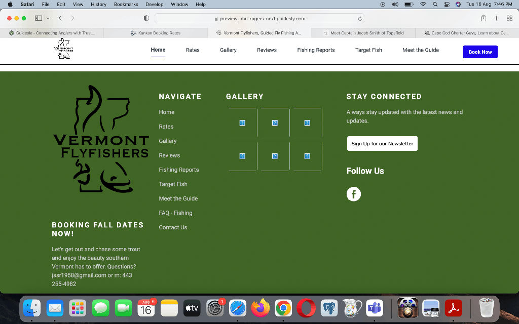 Fishing at a scenic location