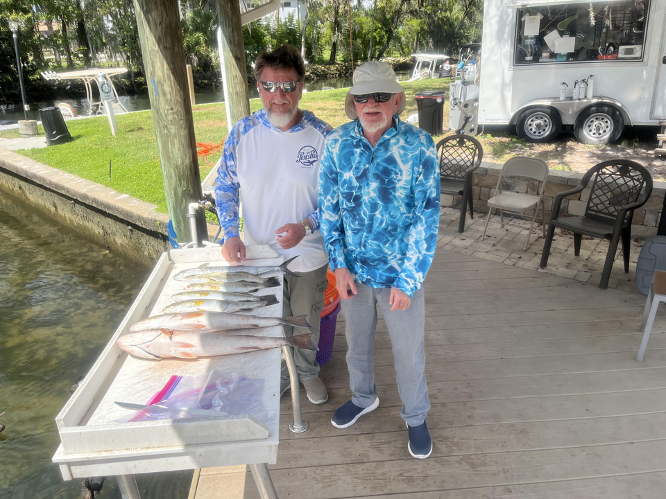 Great day on the water with a full cleaning table! Partly cloudy conditions made for perfect fishing.