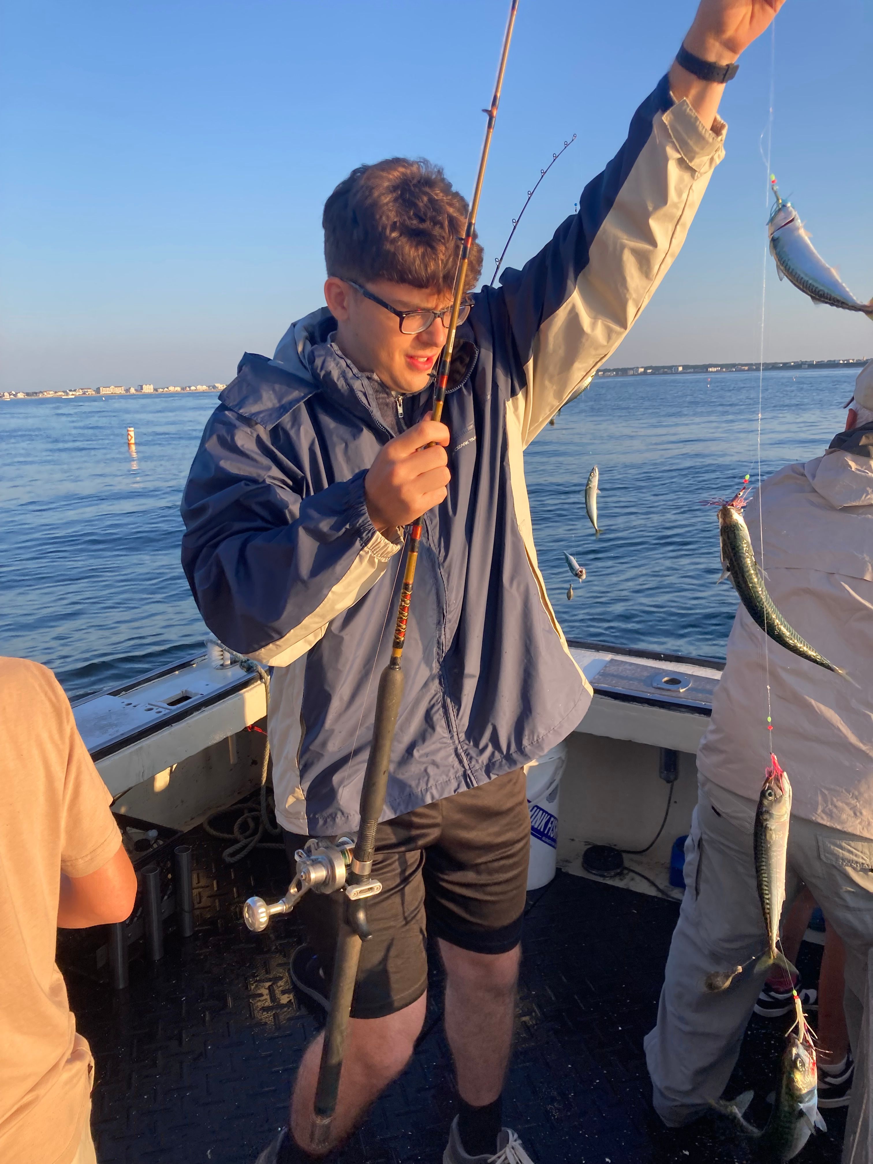 Two Spanish Mackerel fish caught while fishing