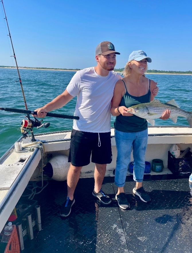 Striped bass caught while fishing