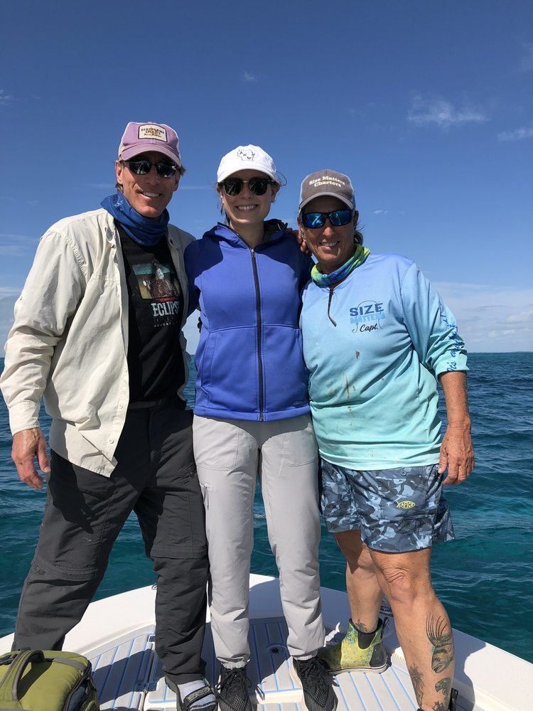 3 people fishing at unknown location