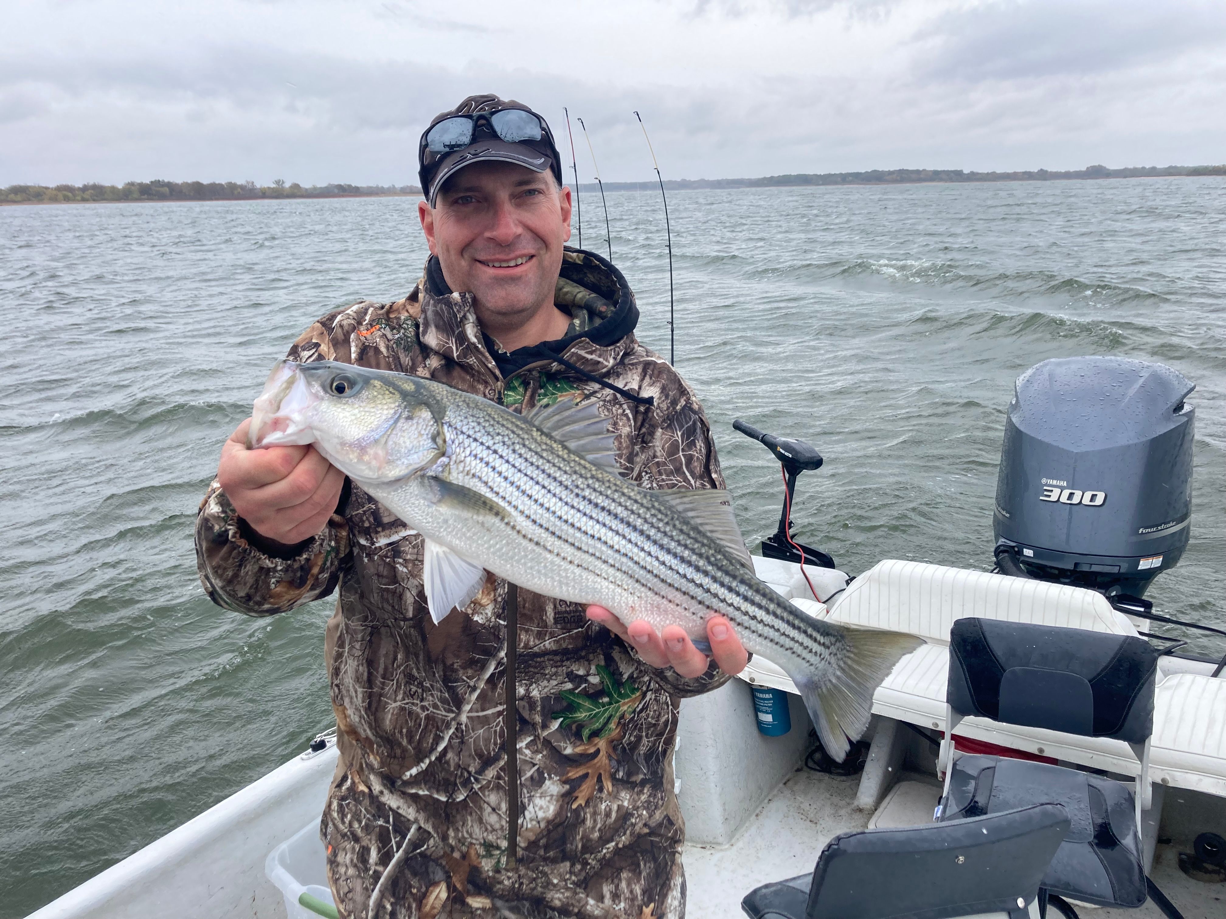 Striped bass caught while fishing