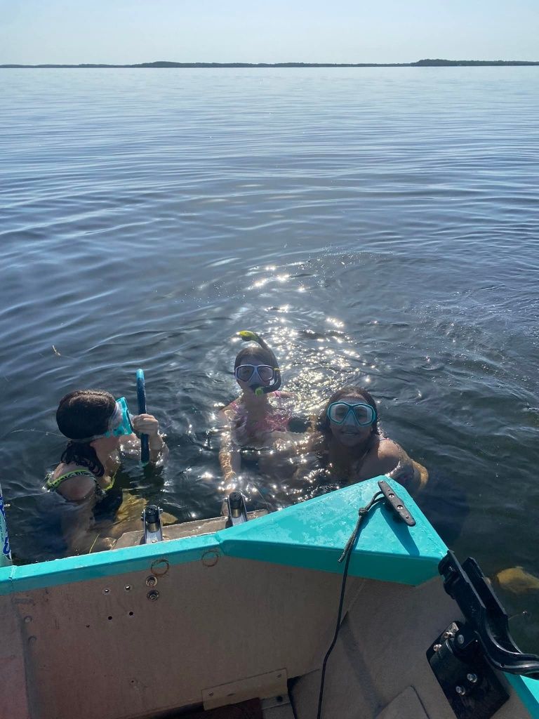 Angler fishing at scenic location