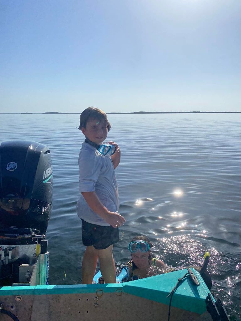 Two anglers enjoying a day of fishing