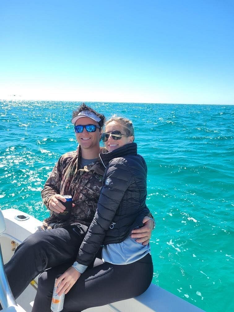 Two anglers enjoying a fishing trip