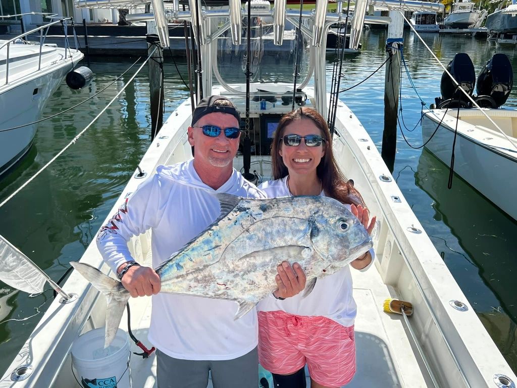 African Pompano fish caught while fishing