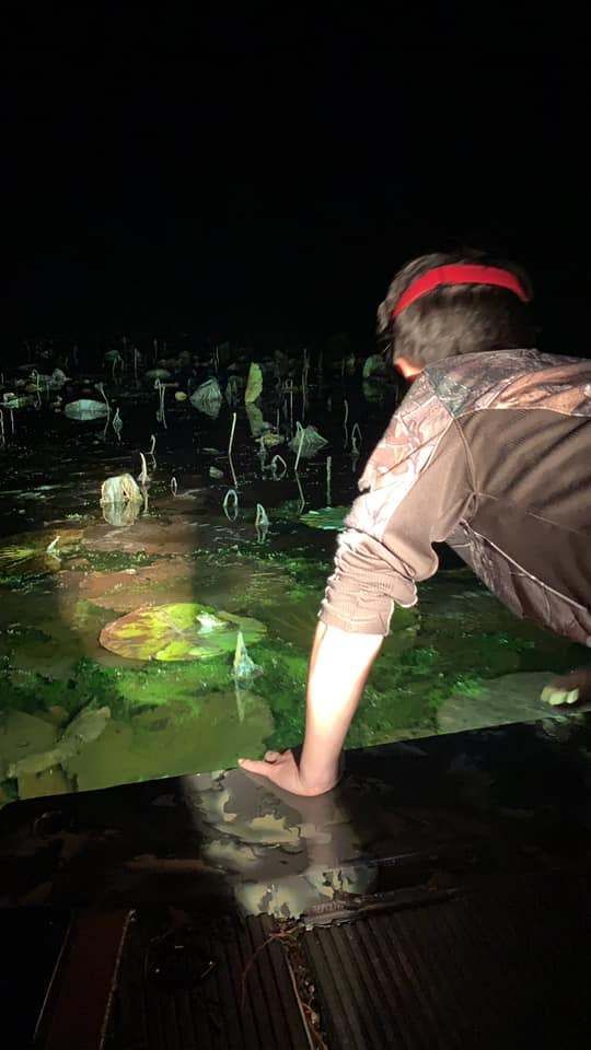 Fishing at an unknown location