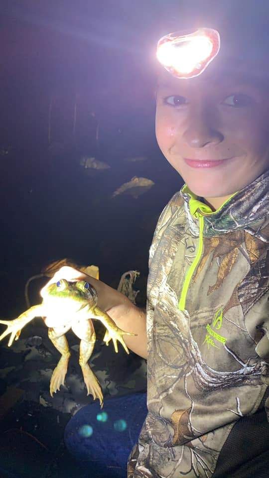 Angler with a lone fishing catch