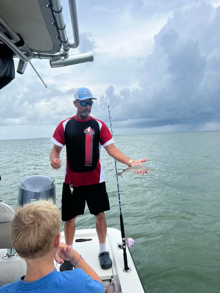 One fisherman enjoying a fishing trip.