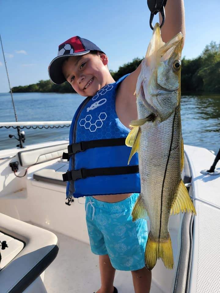 Snook fish caught by angler in unknown location