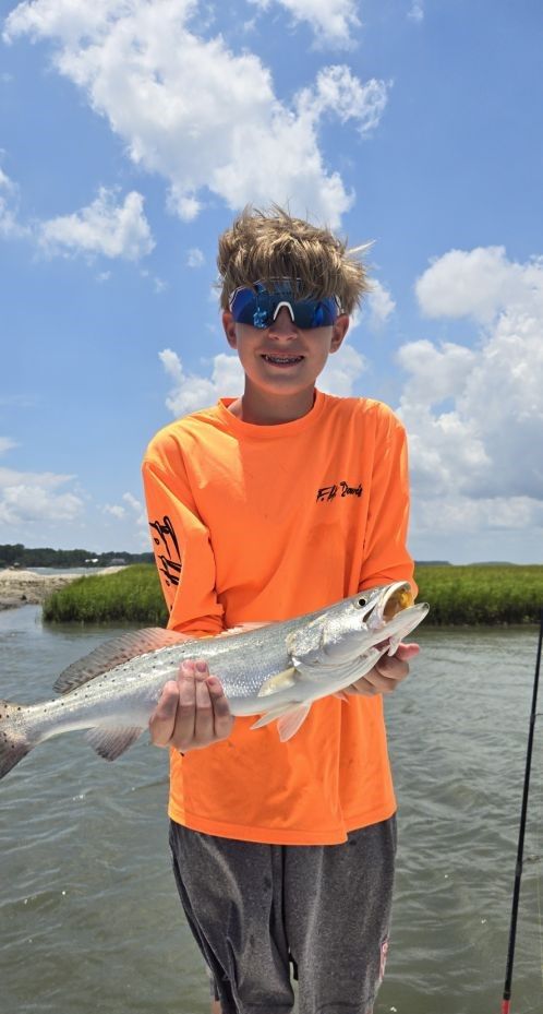 Angler fishing in unknown location