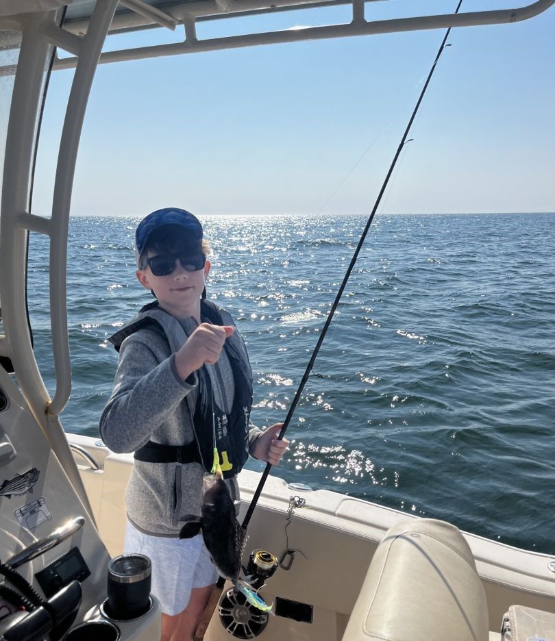 Angler fishing in unknown location