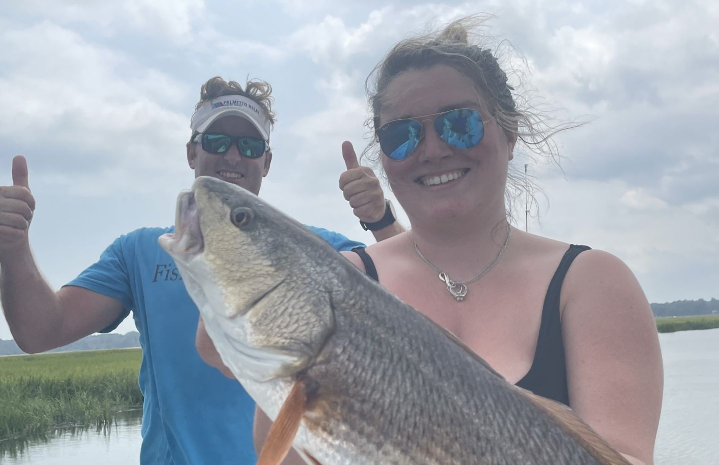 A redfish caught on a fishing outing