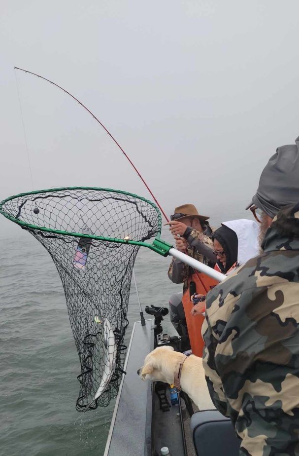 Anglers fishing in unknown location