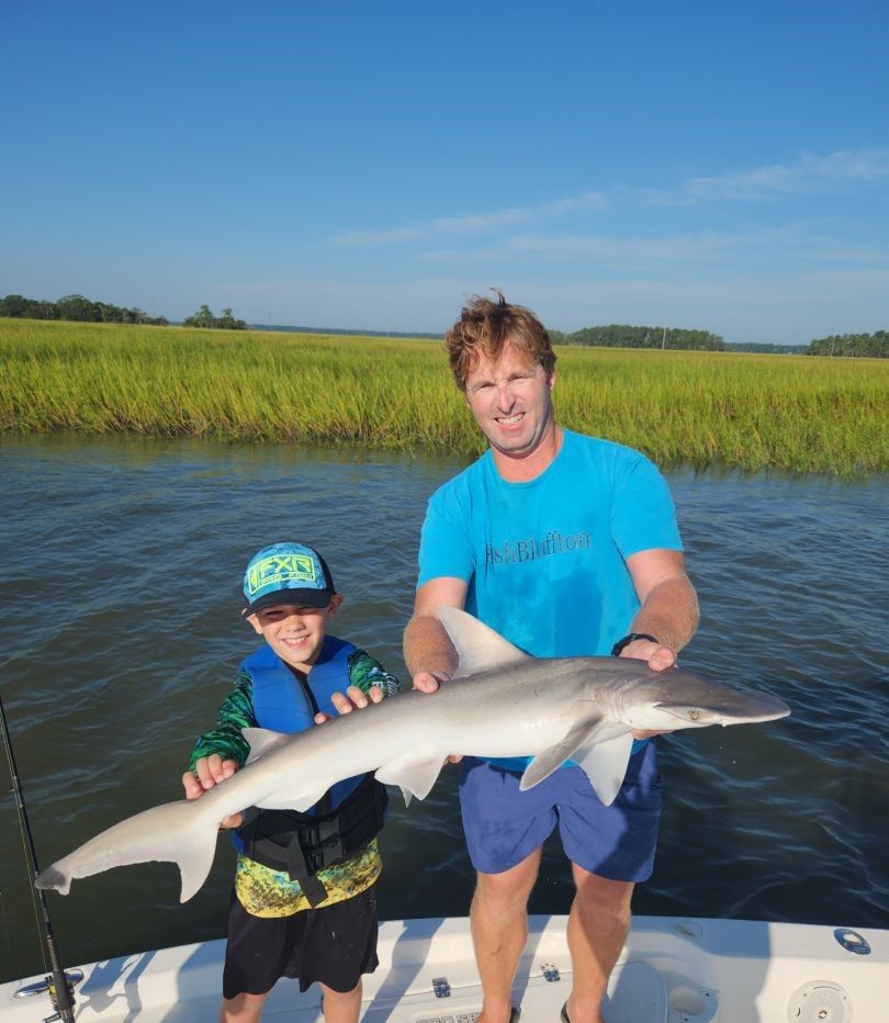 Photo of a 40-inch Atlantic Sharpnose Shark caught while fishing