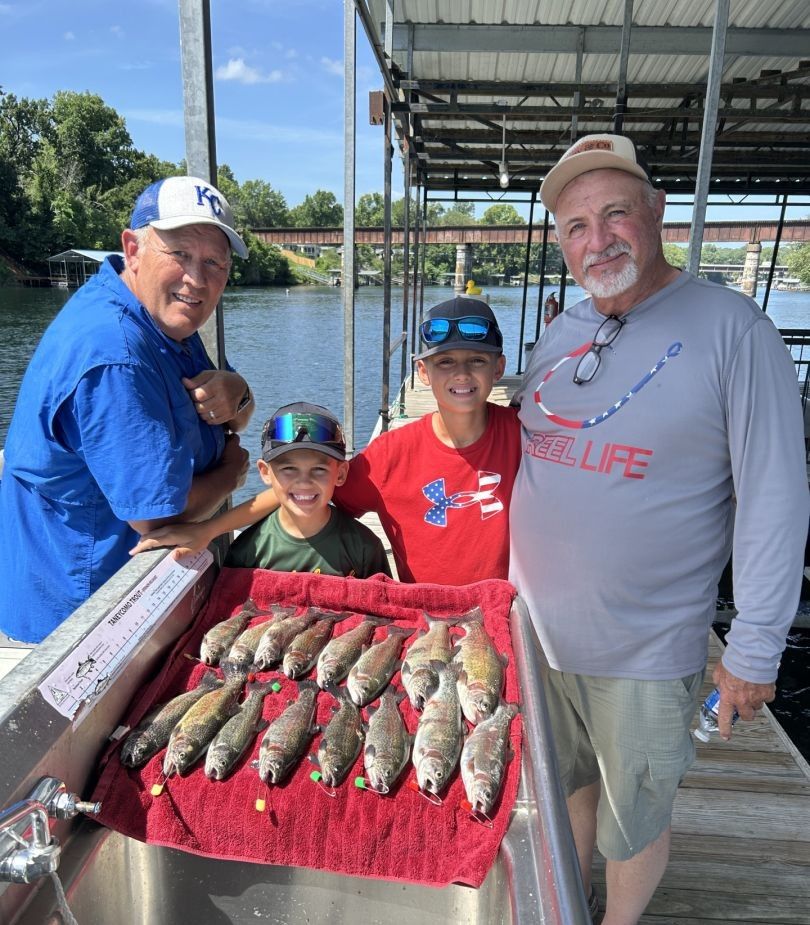 3 fishers enjoying a great day of fishing