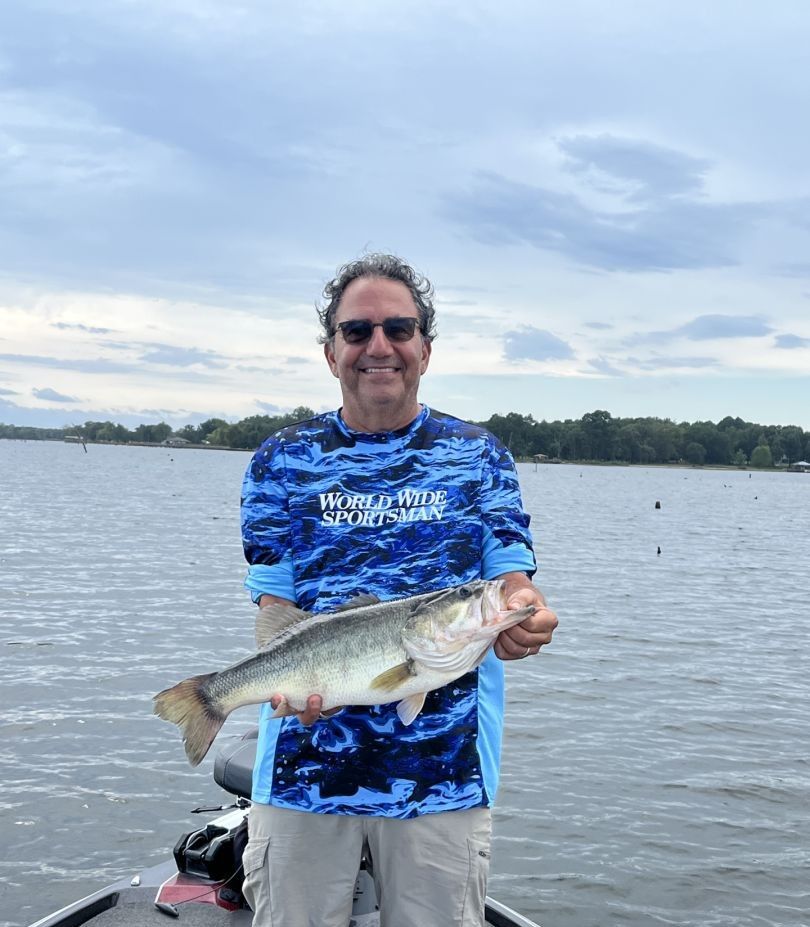 Largemouth bass caught while fishing