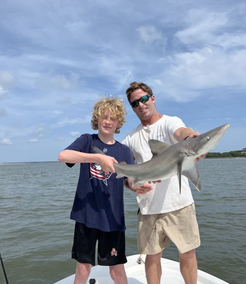 Blacktip shark fishing adventure