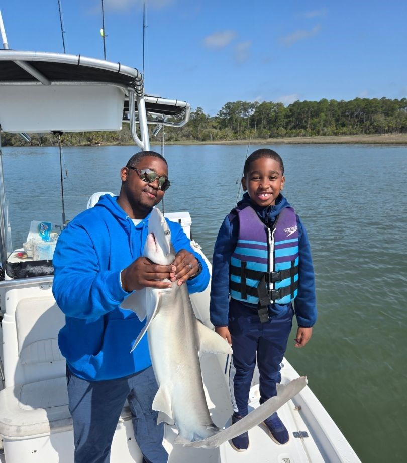 Blacktip shark caught while fishing