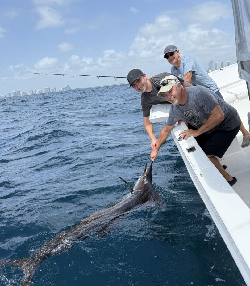 Two blue catfish caught during a fishing trip