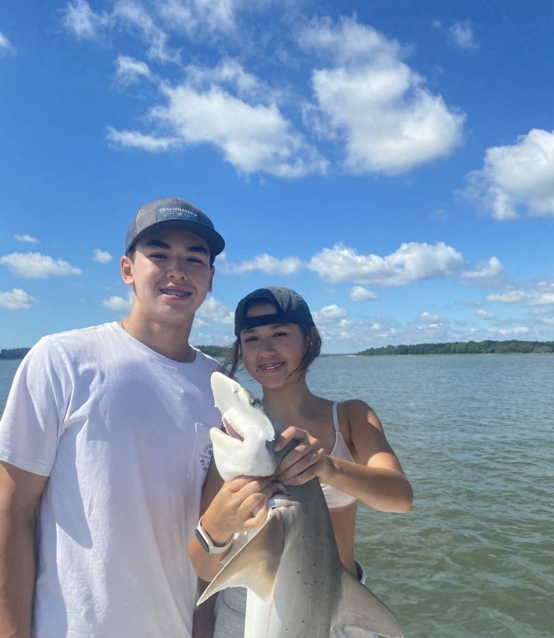 Bonnethead shark caught while fishing