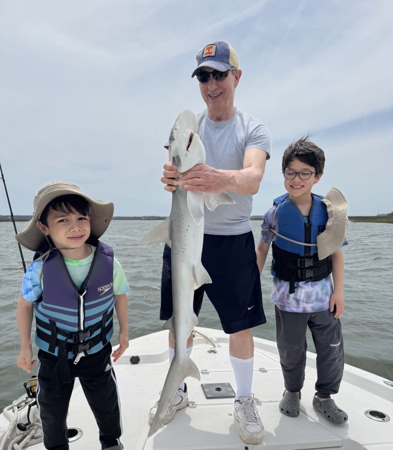 Two bonnethead sharks caught while fishing
