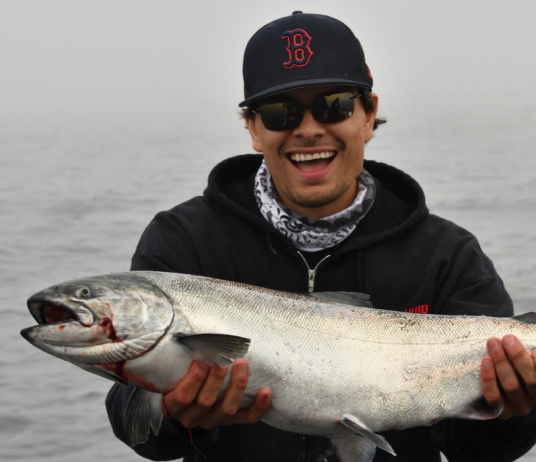 Chinook salmon fishing at unknown location