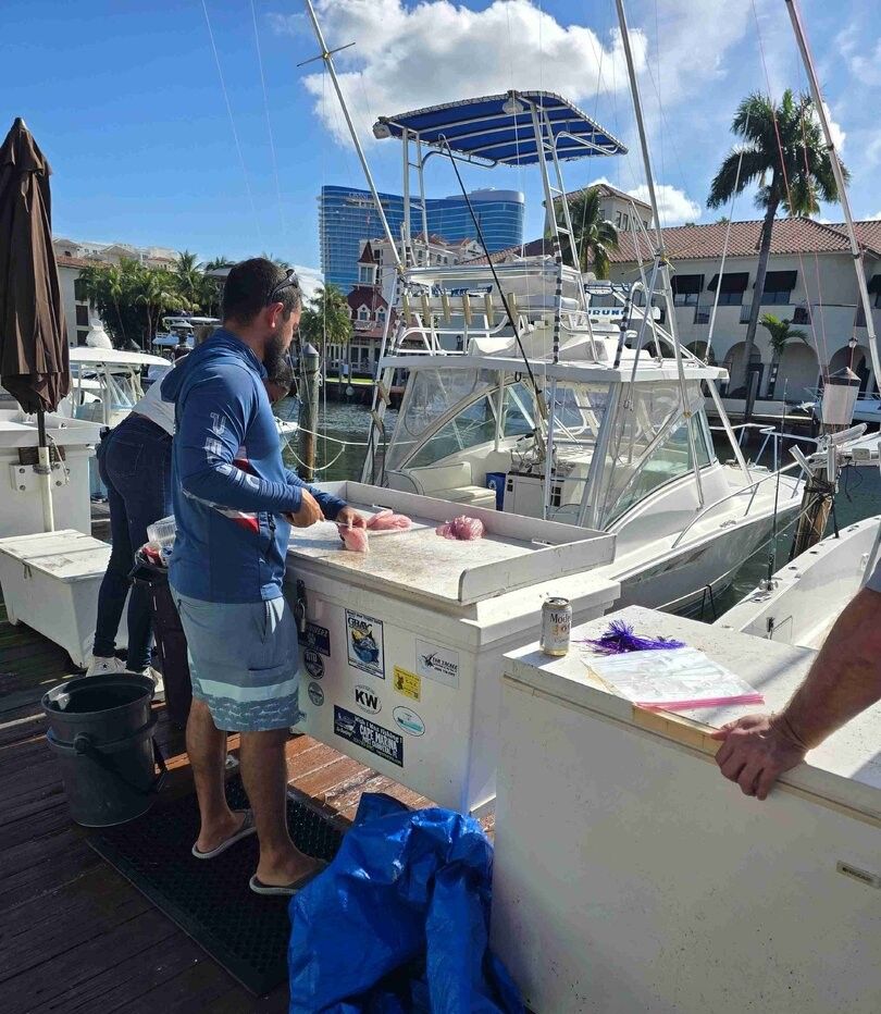 Person fishing in a location