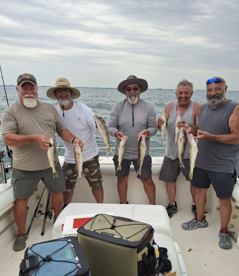 Group of people fishing in a scenic location