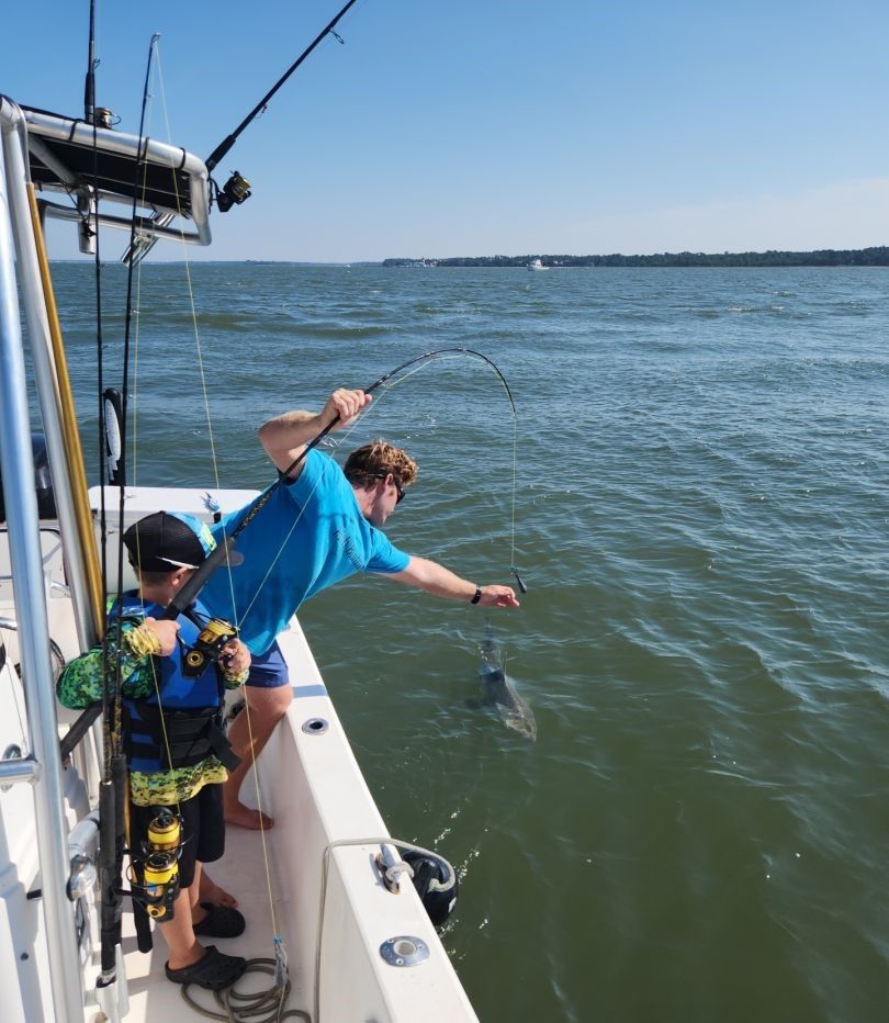 Angler fishing in unknown location