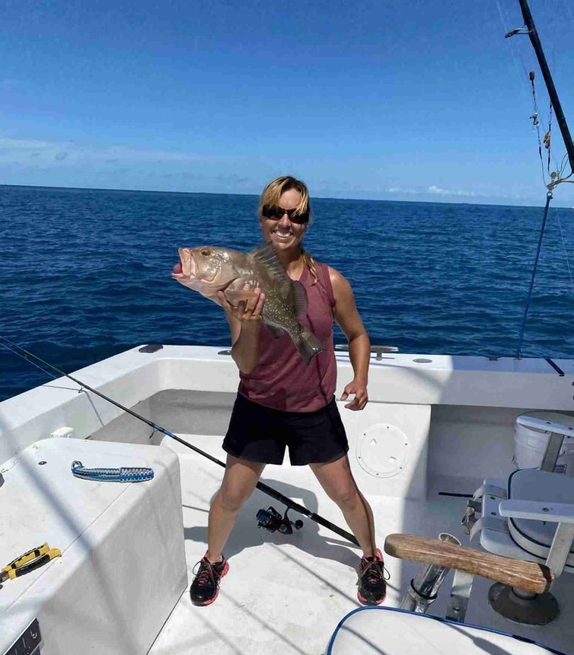 Angler fishing in unknown location