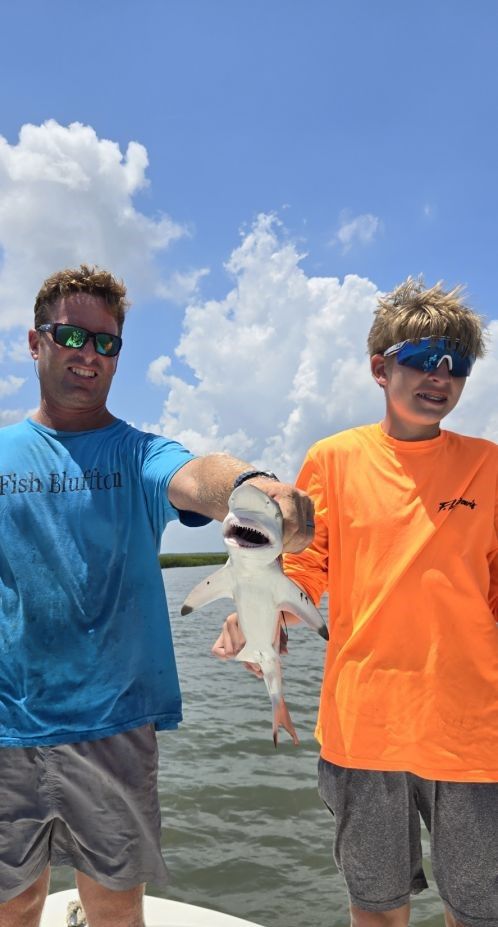 Fishing with two people at unknown location