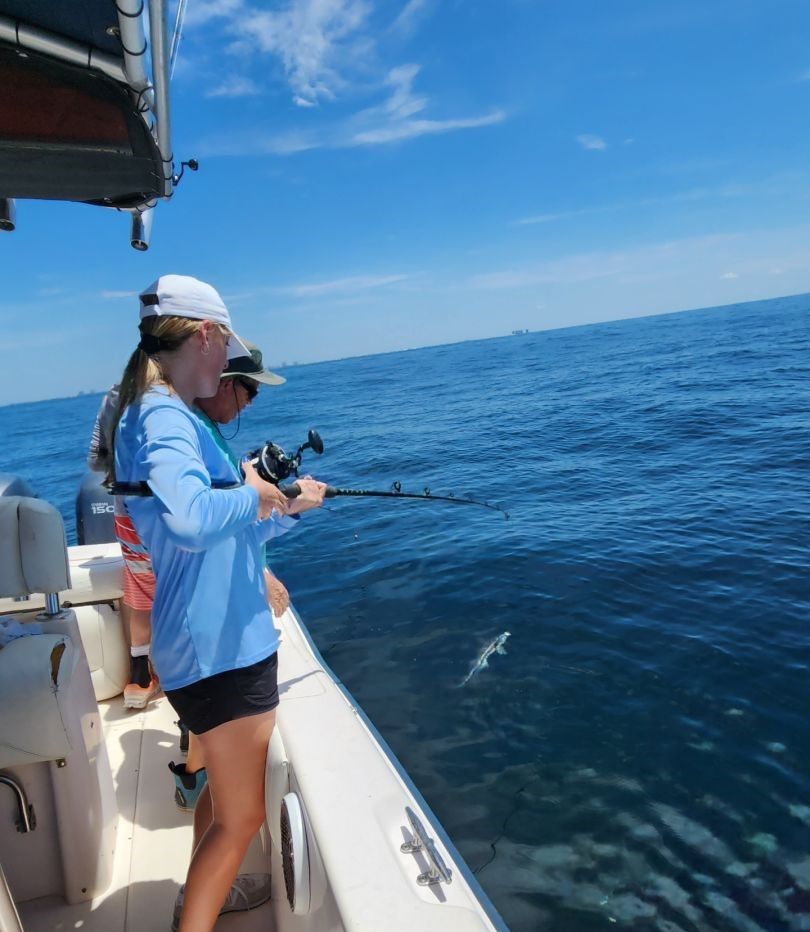 Fishing at an unknown location