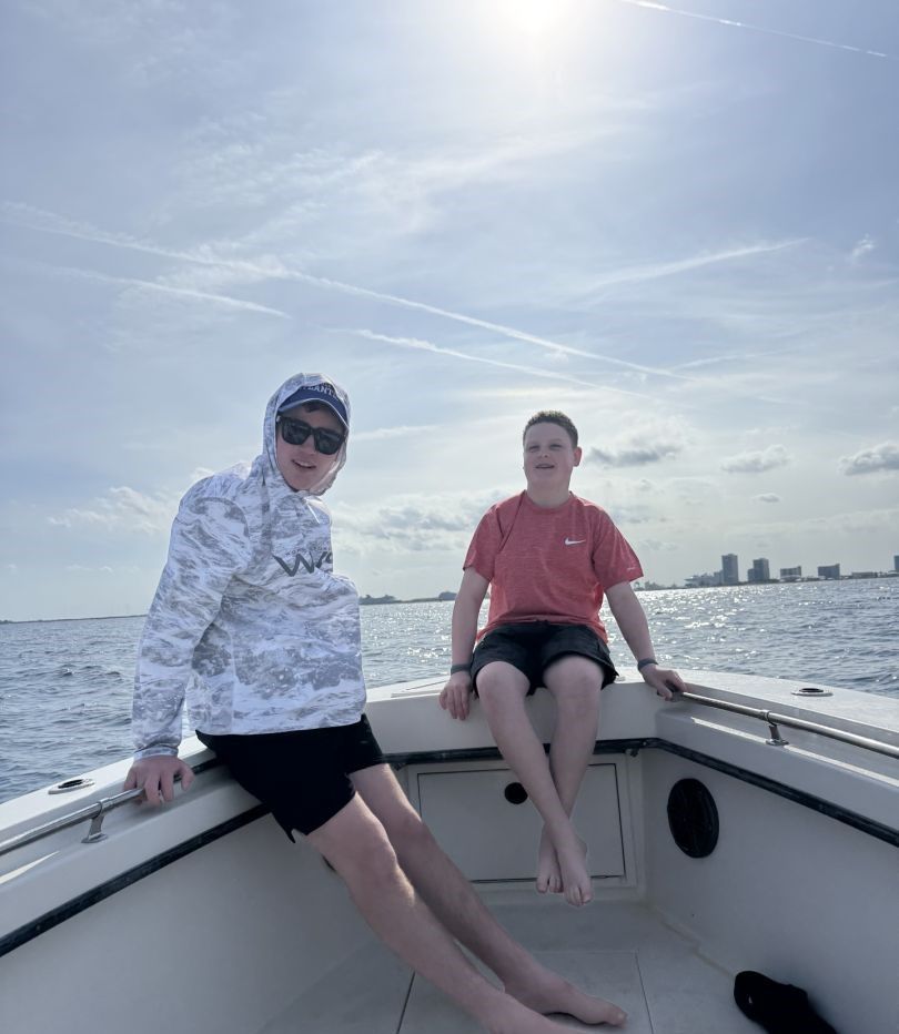 Fishing duo enjoying a day outdoors