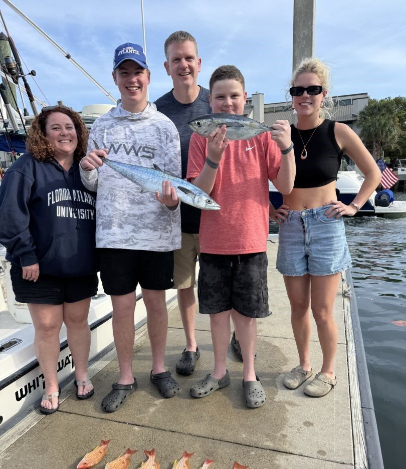 Two king mackerel and great barracuda fish caught fishing