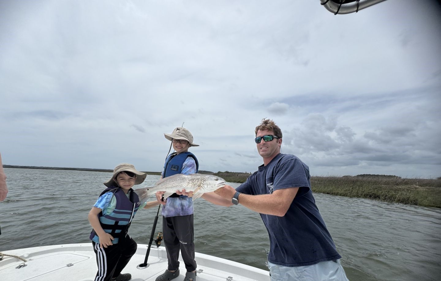 Fishing with 3 people in unknown location