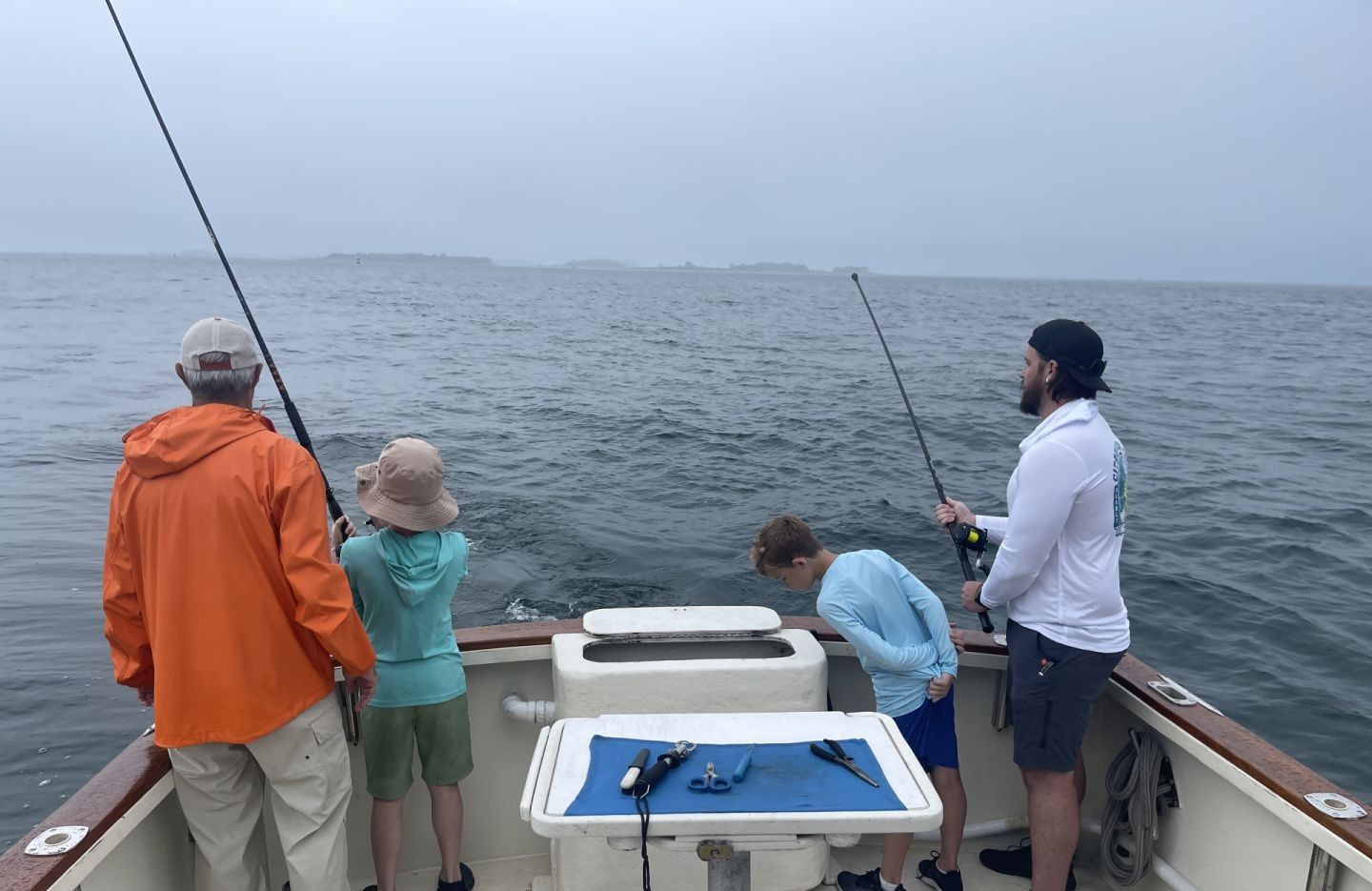 Angler fishing in unknown location