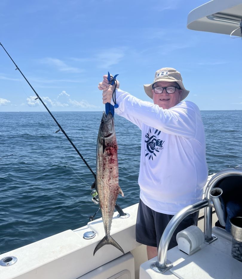 King mackerel caught during offshore fishing trip