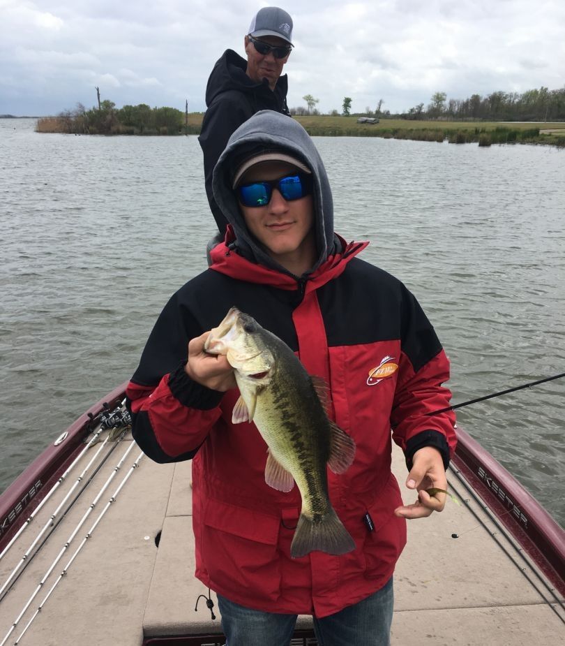 Largemouth bass caught while fishing