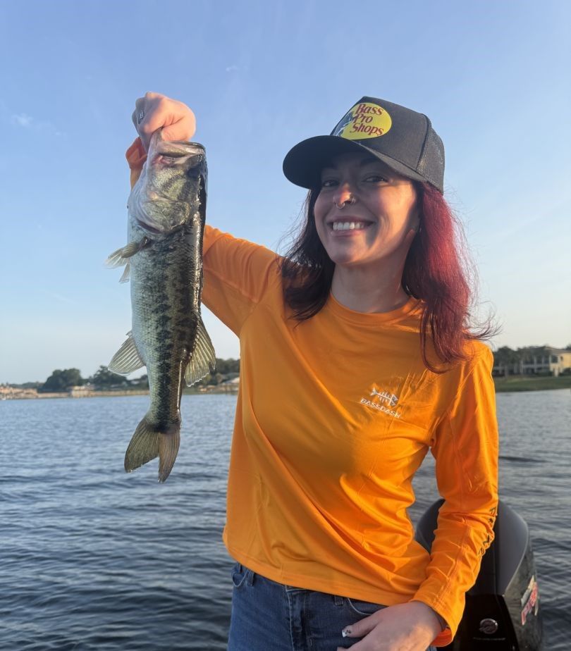 Largemouth bass caught while fishing