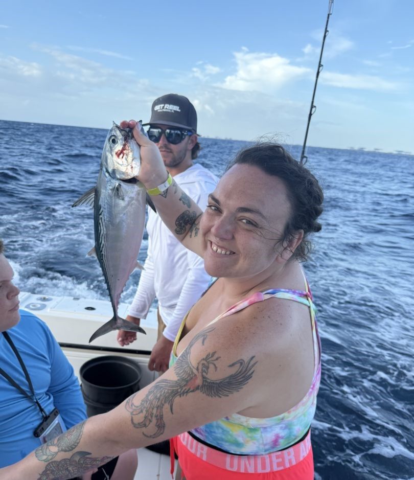 Little Tunny fish caught while fishing