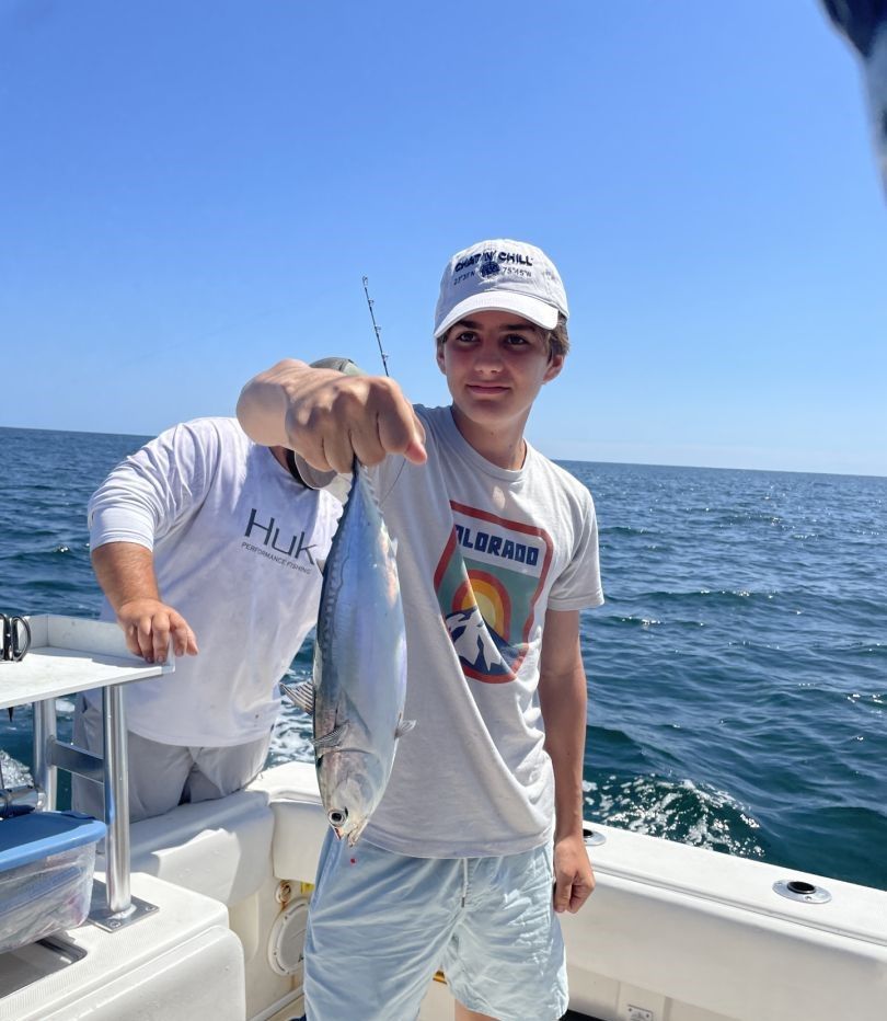 Little tunny caught during offshore fishing trip